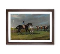 John Frederick Herring The Doncaster Gold Cup Framed Print | A2 Walnut Framed Wall Art | Ready to Hang | Modern Nature Picture | Living Room Bedroom Lounge Office