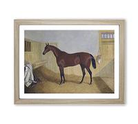 John Frederick Herring William Orde's Filly, Beeswing Classic Painting Framed Wall Art Print, Ready to Hang Picture for Living Room Bedroom Home Office Décor, Oak A4 (34 x 25 cm)