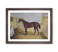 John Frederick Herring William Orde's Filly, Beeswing Classic Painting Framed Wall Art Print, Ready to Hang Picture for Living Room Bedroom Home Office Décor, Walnut A4 (34 x 25 cm)