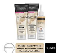 John Frieda Blonde+ Repair System Shampoo & Conditioner + Illuminating Water