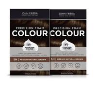 John Frieda Brown Permanent Precision Hair color Foam Hair Kit Brown Hair Dye 5N Medium Natural Brown Hair Color Pack of 2