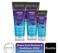 John Frieda Dream Curls Shampoo & Conditioner 250ml + Hydrating Jelly 200ml