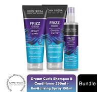 John Frieda Dream Curls Shampoo & Conditioner 250ml + Revitalising Spray 150ml