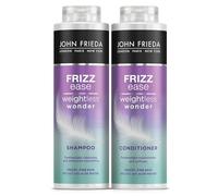 John Frieda Frizz Ease Weightless Wonder Shampoo and Conditioner Duo Pack 2 x 500ml, Lightweight Shampoo and Conditioner for Frizzy Hair, Anti-Frizz Haircare Bundle