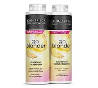 John Frieda Go Blonder Lightening Shampoo And Lightening Conditioner Duo Value Bundle Blonde Hair 2 X 500 Ml (Packaging May Vary)