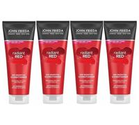 John Frieda Radiant Red Boosting Conditioner with Pomegranate Extract & Vitamin E, 250ml x 4