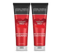 John Frieda Red Enhancing Shampoo & Conditioner Bundle, Radiant Red Hair Care for Redheads, Helps Enhance Shades, Pomegranate & Vitamin E