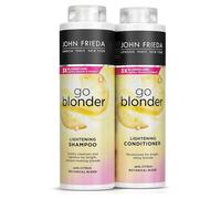 John Frieda Go Blonder Lightening Shampoo And Lightening Conditioner Duo Value Bundle Blonde Hair 2 X 500 Ml (Packaging May Vary)
