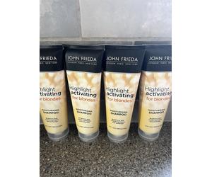 John Frieda Sheer Blonde Highlight Activating Moisturising Shampoo 4 x 250ml NEW