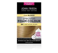 John Frieda Sheer Blonde Precision Foam Colour 9N Light Natural Blonde Hair Dye for Blonde Hair, Non-Drip Permanent Hair Colour, 100% Grey Coverage