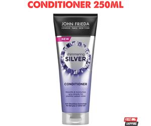 John Frieda Shimmering Silver Shampoo & Conditioner 250ml for Grey White Hair UK