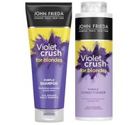John Frieda Violet Crush Blondes Purple Shampoo 250ml&Conditioner 500ml Set, with Crushed Violet Pigments