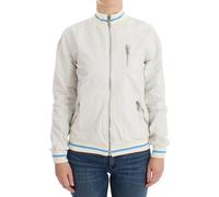 John Galliano Women's White Leather Bomber Jacket - S - White