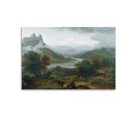 John Glover,Looking Towards The Val Daosta, Bernese,art Prints,Vintage Art,canvas Wall Art,famous Art Prints, Poster Decorative Painting Canvas Wall Posters And Art Picture Print Modern Family Bedroom