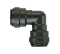 John Guest 12mm Equal Elbow Push-Fit Pipe Connector - Quick Connect Fitting for Water & Air Systems (Pack of 2)