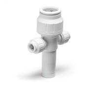 John Guest 22mm x 10mm 2 Port Manifold With Stem PEM582210AW in White John Guest White