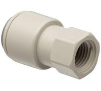 John Guest Acetal Copolymer Tube Fitting, Adaptor, 3/8" Tube OD x 1/4" Flared Female (Pack of 10)