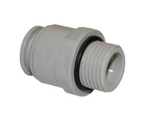 John Guest Acetal Straight Adaptor 15mm x 1⁄2_ BSP (Pack of 10) CM011514S in Grey John Guest Grey
