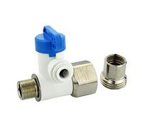 John Guest ASVPP5LF-US Plastic Push Brass Nut Stop Valve Adapter, White, 1/2 in. x 3/8 in. x 1/4 in