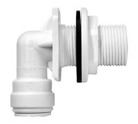 John Guest Bulkhead Elbow 15mm x 3/4" in White John Guest White