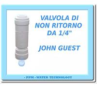 John Guest Connection Single Check Valve 1/4 inch Tube OD (One Supplied)