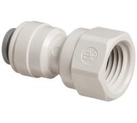 John Guest Female Adaptor 3/8 inch Tube OD x 1/4 NPNF Thread (one supplied)