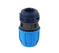 John Guest MDPE Compression Conversion Adaptor, 25mm x 15mm, Blue, WRAS Approved