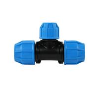 John Guest MDPE Compression Reducing Tee 32x32x25mm Pipe Fitting, WRAS Approved Underground Water Pipe Connector
