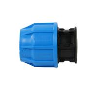 John Guest MDPE Compression Stop End, 20mm, Blue