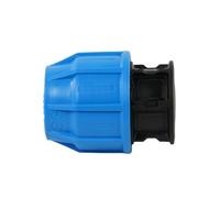 John Guest MDPE Compression Stop End, 32mm, Blue