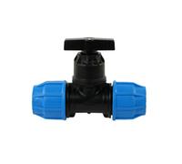 John Guest MDPE Compression Stop Tap 20mm Pipe Valve, WRAS Approved Water Shut Off for Plumbing