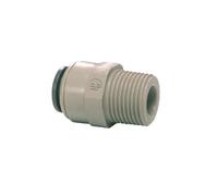 Male BSPT to Pushfit Straight Adaptor ¦ 1/4" Male BSPT x 3/8" Pushfit ¦ John Guest - PI011202S