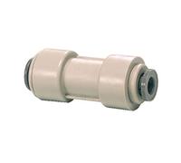 JOHN GUEST REDUCING STRAIGHT CONNECTOR. Push-fit Tube O.D. 1/4" to 3/8" Push-fit Tube O.D. Speedfit Part No PI201208S. Inch Size Quick-Connect Acetal Fittings for Drinks Dispensers and Pure Water