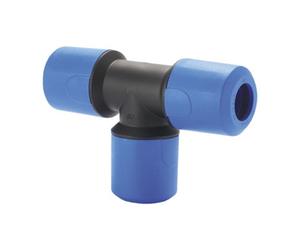 John Guest Speedfit 25mm Mdpe Blue Equal Tee - Pack Of 5 For Cold Water Connections