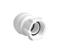 Female Coupler 10mm X 1/2" TC (Pack Of 10) John Guest White One Size