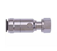 John Guest Chrome Plated Service Valve 15mm X 1/2 in Silver John Guest Silver