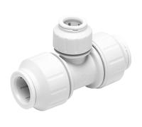 John Guest Speedfit Reducing Tee 15 X 15 X 22mm 'PEM3022CW' in White John Guest White