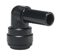 John Guest Speedfit Stem Elbow, 12mm Push-Fit Fitting, 90° Swivel Connection, Pack of 5