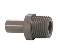 John Guest Stem Adaptor 3/8 inch Stem x 3/8 NPTF Thread (one supplied)