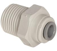 John Guest Straight Adaptor 3/8 inch Tube OD x 1/2 inch NPTF Male Thread (one Supplied)