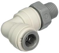 John Guest Swivel Elbow 3/8 inch Tube OD x 1/4 inch BSPT Thread (one Supplied)