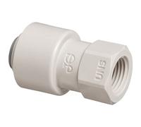 JOHN GUEST TAP ADAPTOR. Push-fit Tube O.D. 1/4" to 7/16"-24 UNS Thread. Speedfit Part No CI3208U7S. Inch Size Threaded Acetal Fittings for Drinks Dispensers and Pure Water.