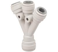 John Guest Three Way Divider 1/2 inch Tube OD Inlet x 3/8 inch Outlet (one Supplied)