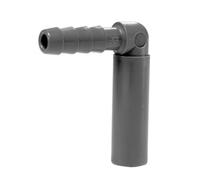 John Guest Tube-to-Hose Elbow Fitting, 5/16" Pushfit × 5/16" Barb, 90-Degree, Grey