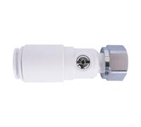 White Plastic Service Valve 15mm X 1/2 John Guest White One Size