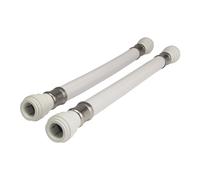 John Guest White PVC Hose 500mm - 15mm X 15mm (Pack Of 2) John Guest White