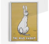 John Hassall The Wild Rabbit | Antique Painting, Old Vintage Print, Fine Wall Art Poster, Home Decor Artwork Picture Lithograph, Advertising, Retro Yellow