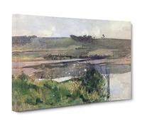 John Henry Twachtman Landscape Classic Painting Canvas Wall Art Print Ready to Hang, Framed Picture for Living Room Bedroom Home Office Décor, 24x16 Inch (60x40 cm)