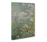 John Henry Twachtman Meadow Flowers Canvas Print | Gallery Wrapped 30mm Frame Wall Art | 24x16 inches | Ready to Hang | Modern Floral Picture | Living Room Bedroom Lounge Office