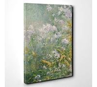 John Henry Twachtman Meadow Flowers Canvas Print | Gallery Wrapped 30mm Frame Wall Art | 30x20 inches | Ready to Hang | Modern Floral Picture | Living Room Bedroom Lounge Office
